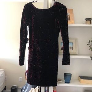 Motel Rocks Maroon Sequin Dress